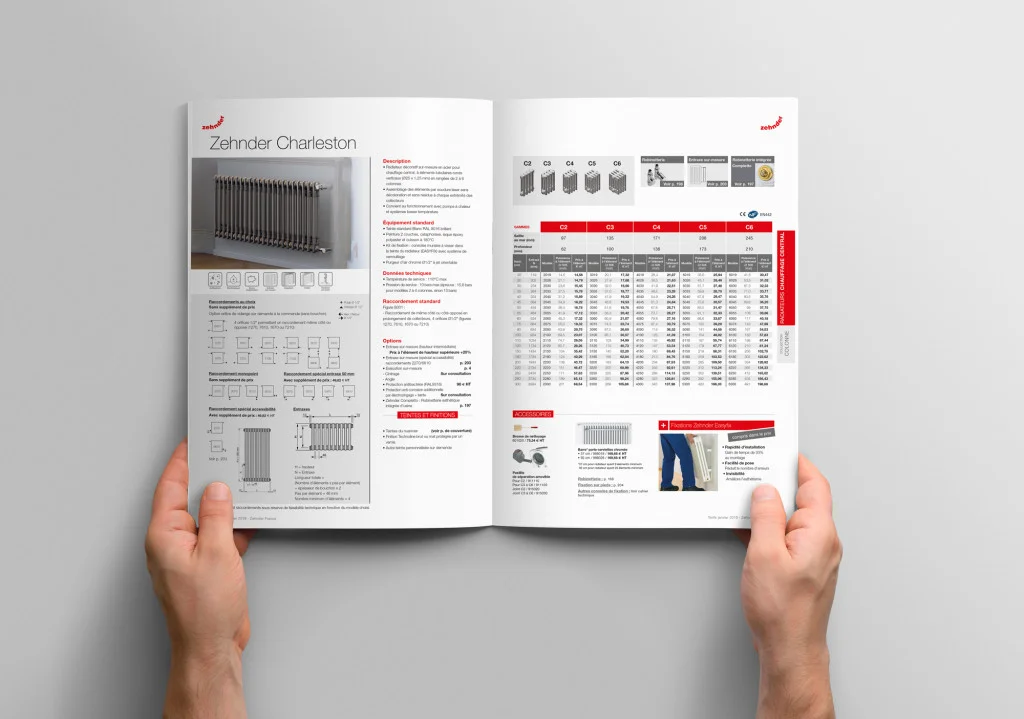 Création catalogue & autres supports 2 création catalogue ZEHNDER catalogue 1