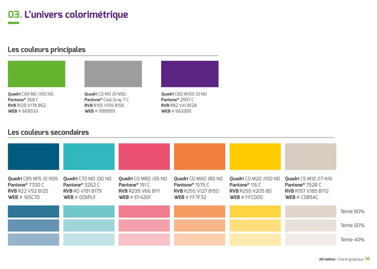 Charte graphique couleurs